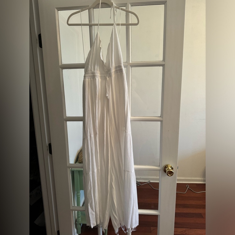 Free People White Halter Romper - Size Medium